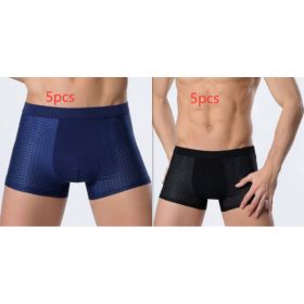 Ice silk men's underwear mesh boxer (Option: Set3-XXXL)