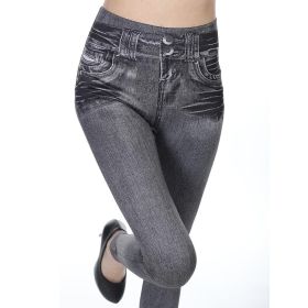 High Waisted Jeggings - Denim Leggings (Option: Gray-XXL)