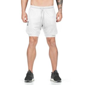 Pocket Compression Shorts (Option: White White-2XL)