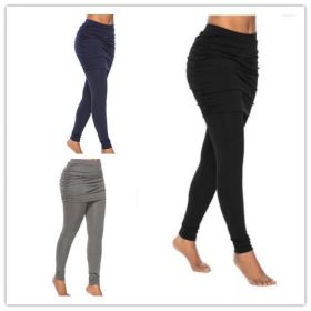 Pack hip side pleated skirt fake two leggings skirt (Option: 3colors a set-XL)