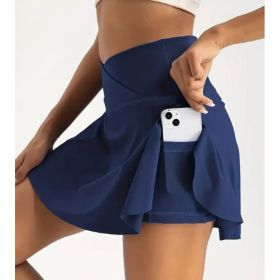 Yoga Shorts (Option: Navy Blue-XL)