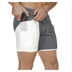 Pocket Compression Shorts (Option: Gray-XL)