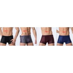 Ice silk men's underwear mesh boxer (Option: Set1-L)