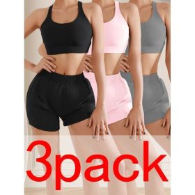 3pcs Cooling Quick-Dry Workout Shorts Breathable, Loose Fit, Perfect For Summer (Option: Multicolored-S)