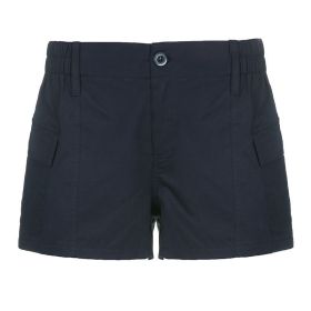 Women's Asymmetric Low Waist Casual Woven Shorts (Option: Blue-S)