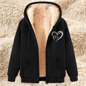 Sweater Men's Fleece-lined Thickened Men's Winter Lambskin (Option: 17 Black-L)