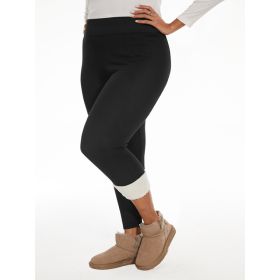 Fleece-lined Women's Warm Winter Thick Leggings (Option: Black-3XL)